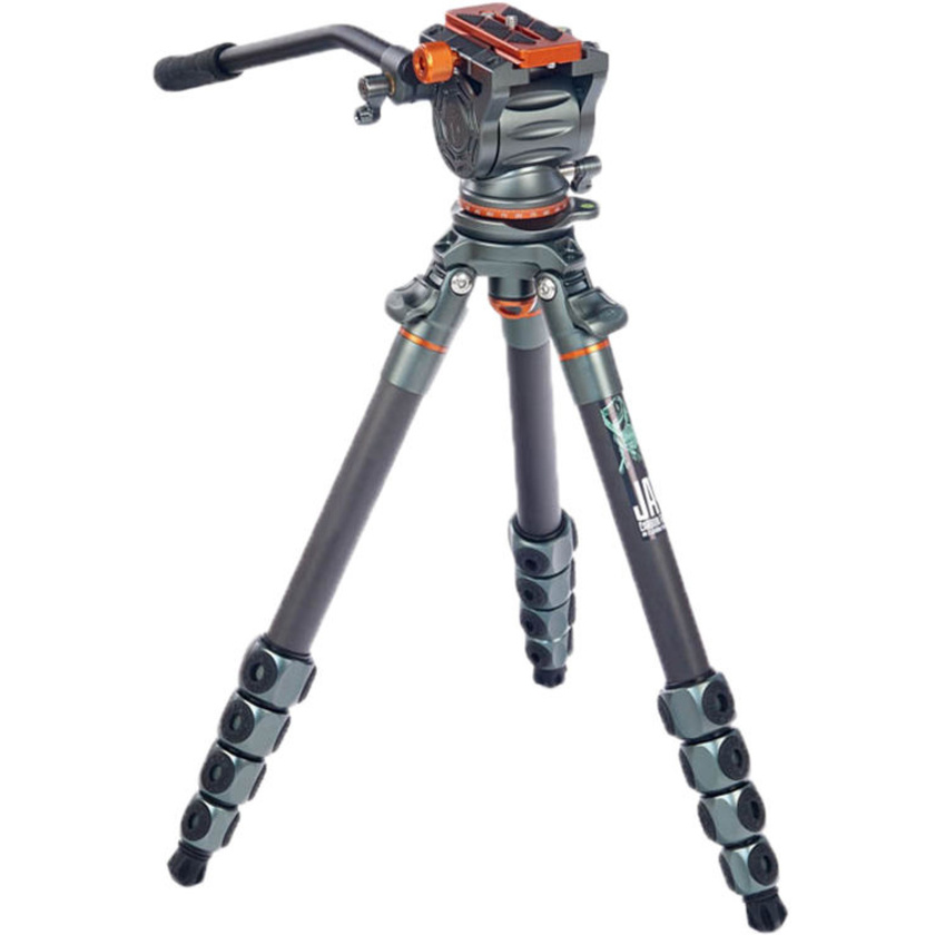 3 Legged Thing Legends Jay Carbon Fibre Tripod with Quick Leveling Base and AirHed Cine-A Fluid Head