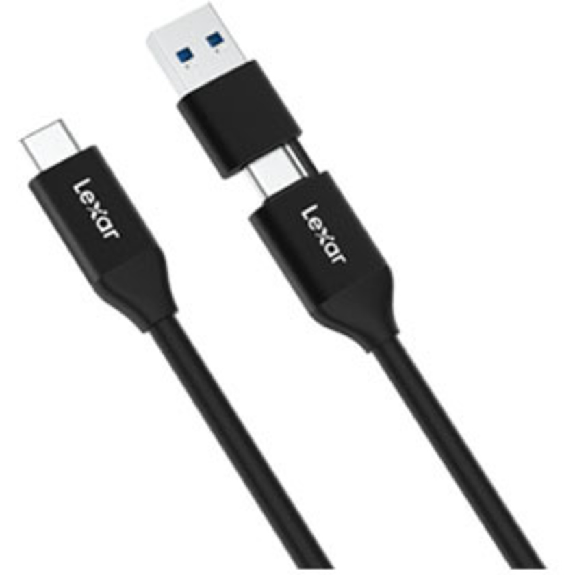 Lexar LPA100C-RNBNG USB-C Male to USB-A Male/USB-C Male Cable (30cm)