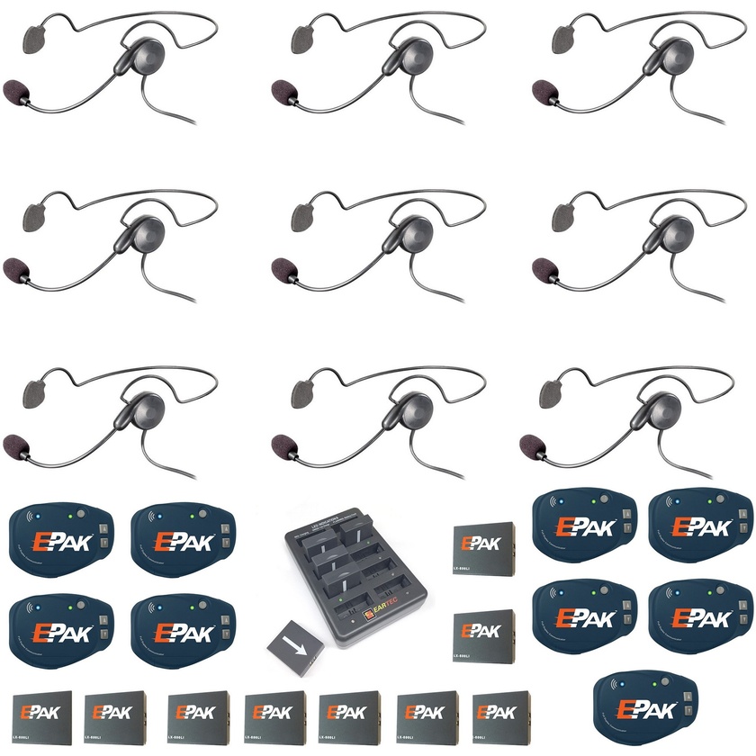 Eartec EP9CYB EPak 9 Person Wireless Headset System
