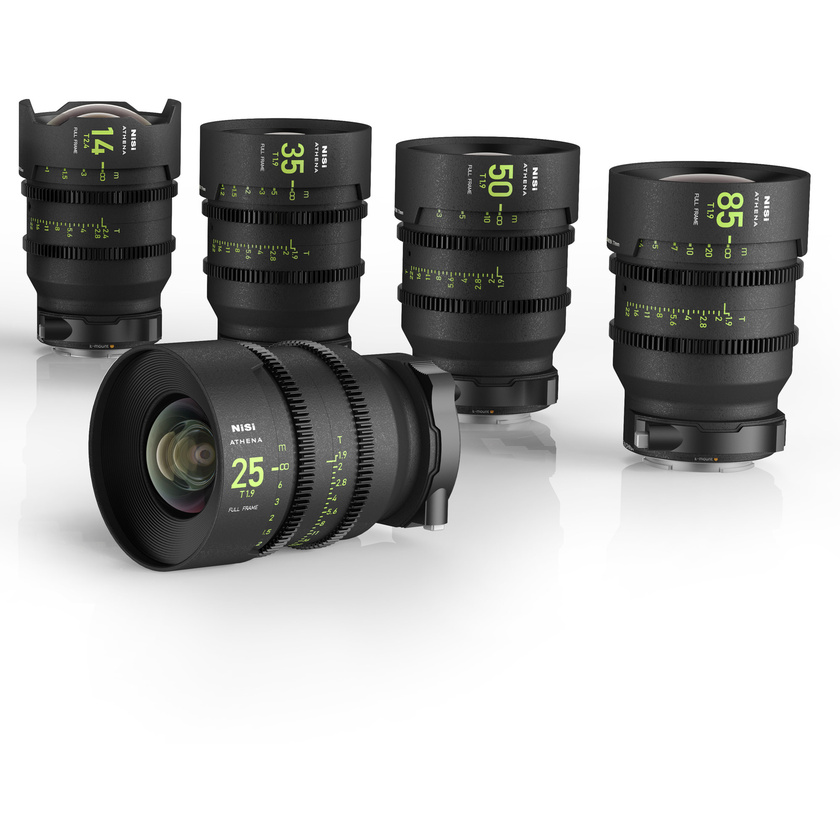 NiSi ATHENA PRIME T2.4/1.9 Full-Frame 5-Lens Kit (E Mount, With Drop-In Filters)