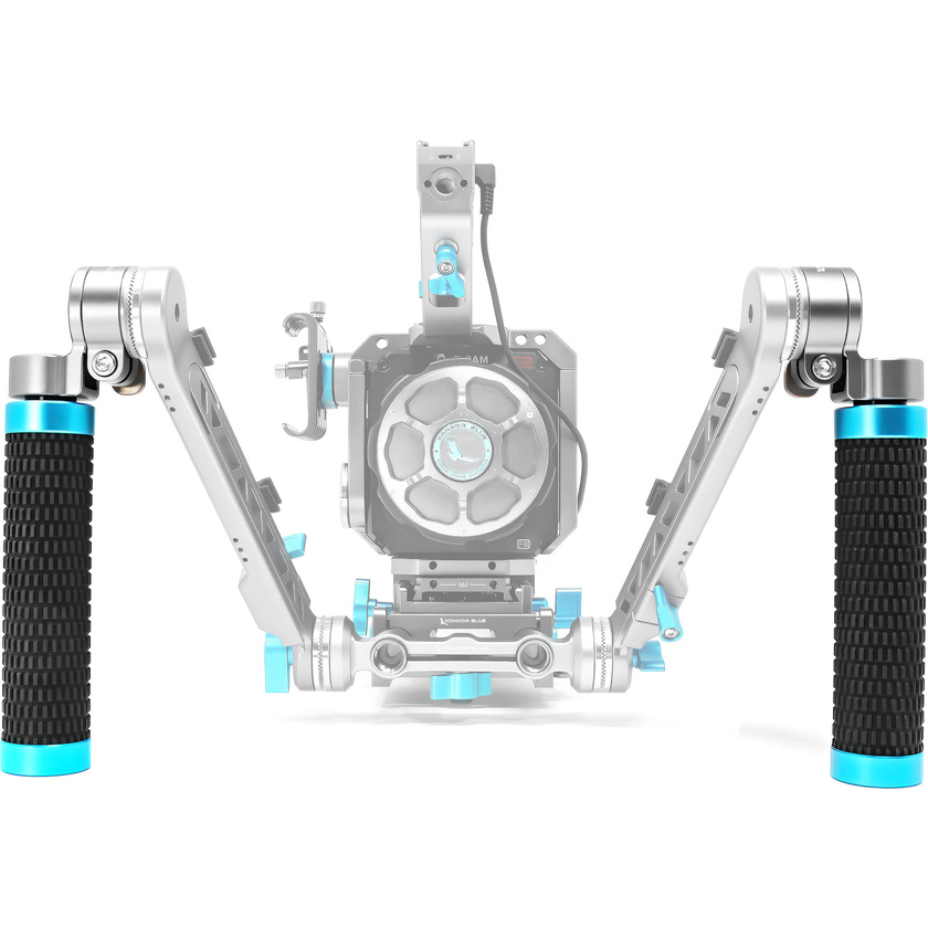 Kondor Blue Quick Release Rosette Handgrip Set with Dual-Rod Clamp (Space Grey)