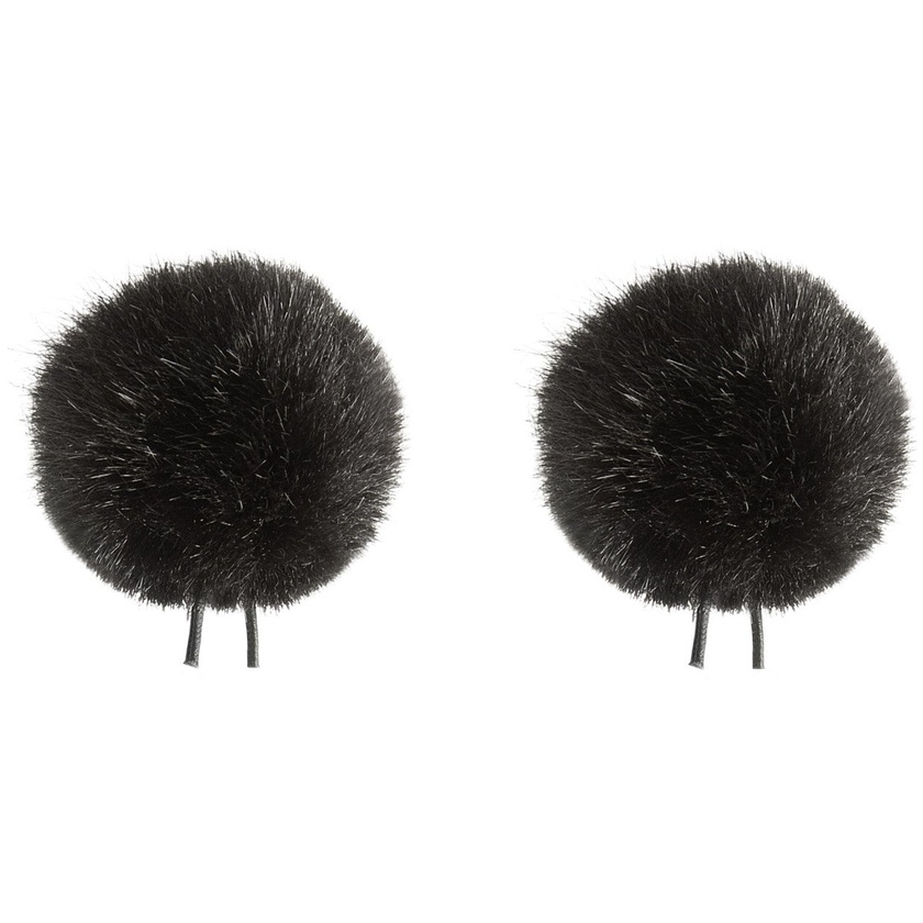 Bubblebee Industries Windbubbles Imitation-Fur Windscreen Set for Lav Mics 5 to 8mm (Black)