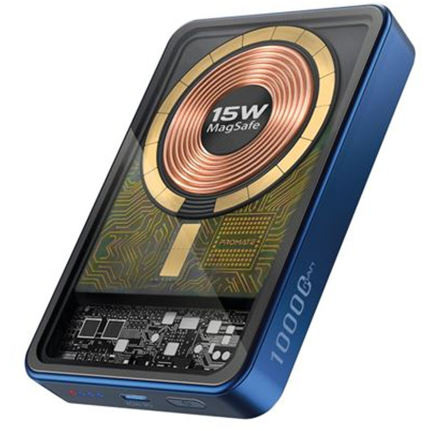 Promate LucidPack-10 10000mAh 15W Power Bank (Blue)