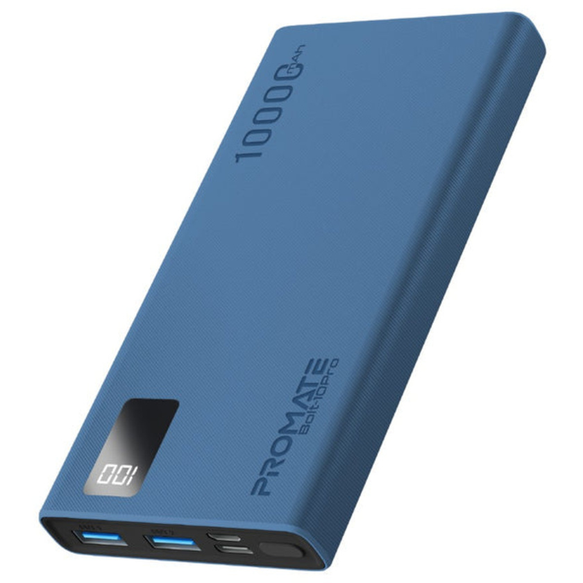 Promate Bolt-10Pro 10000mAh Smart Power Bank (Blue)