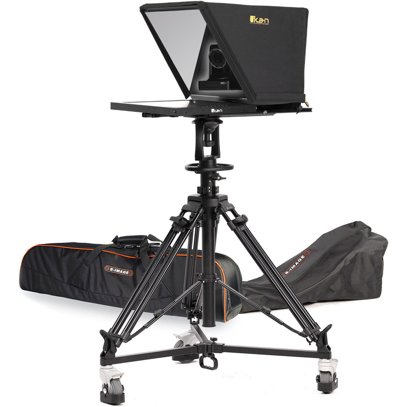 Ikan PT4900 19" PTZ Teleprompter, Pedestal, Dolly & OTTICA NDI HX PTZ Camera Kit