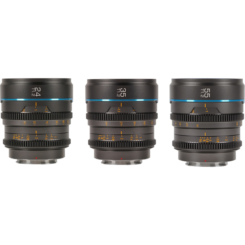 Sirui Nightwalker T1.2 S35 Cine Lens Set (MFT Mount, Gun Metal Grey)