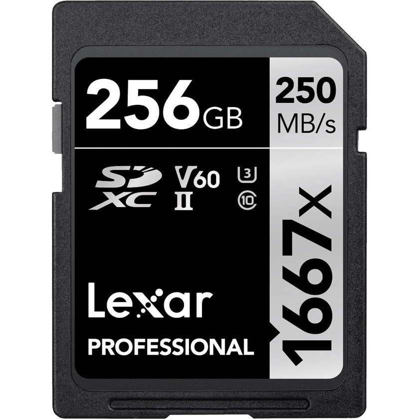 Lexar 256GB Professional 1667x UHS-II SDXC Memory Card - Open Box
