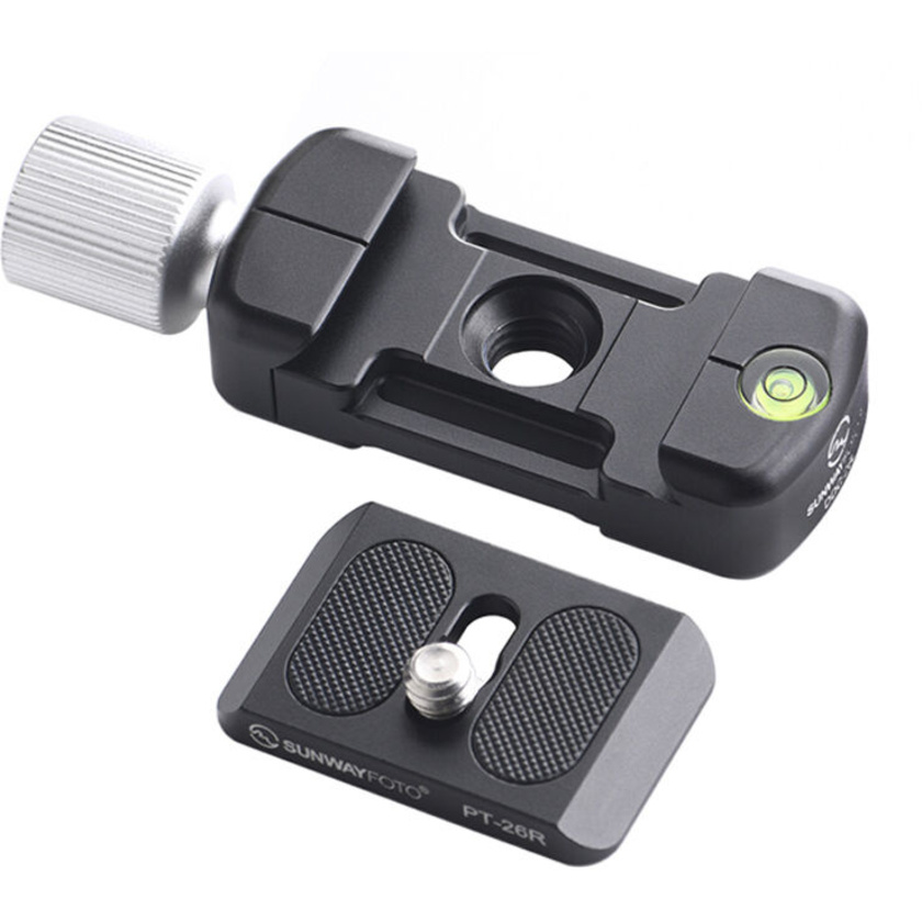 Sunwayfoto DDC-26LT Arca-Type 26mm Mini-Clamp with Quick Release Plate