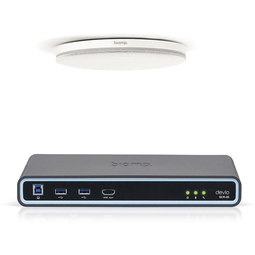 Biamp Devio SCR-20 & TCM-XEX Conferencing Bundle (White)