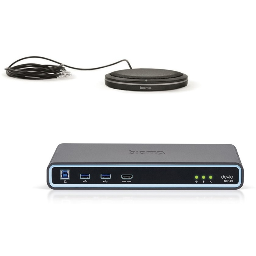 Biamp Devio SCR-20 & TTM-XEX Conferencing Bundle (Black)