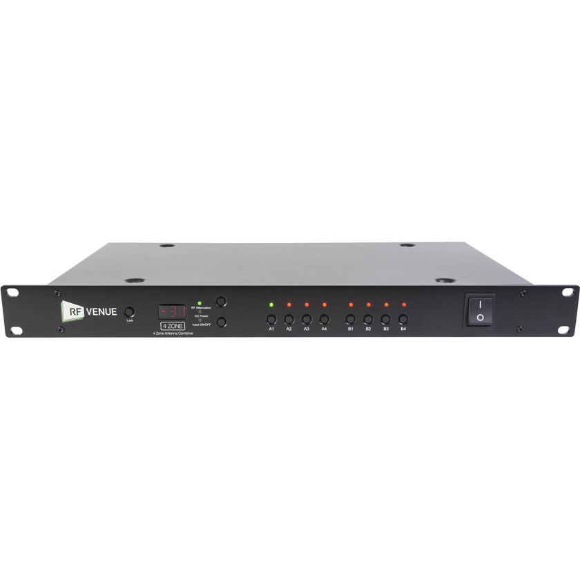 RF Venue 4 Zone Antenna Combiner for Wireless Mic Receivers