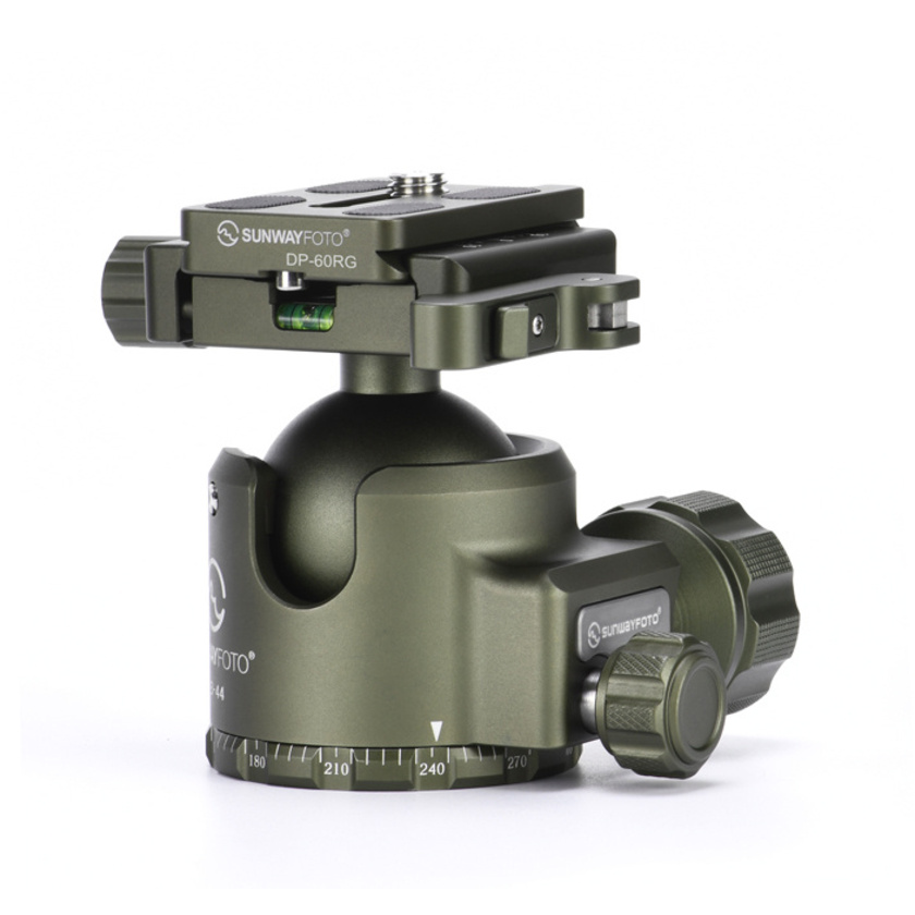 Sunwayfoto XB-44DLG Low Profile Ball Head with Duo-Lever Clamp (Army Green)