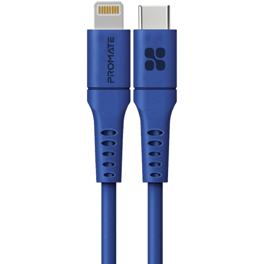 Promate PowerLink USB-C to Lightning Cable (1.2m, Blue)