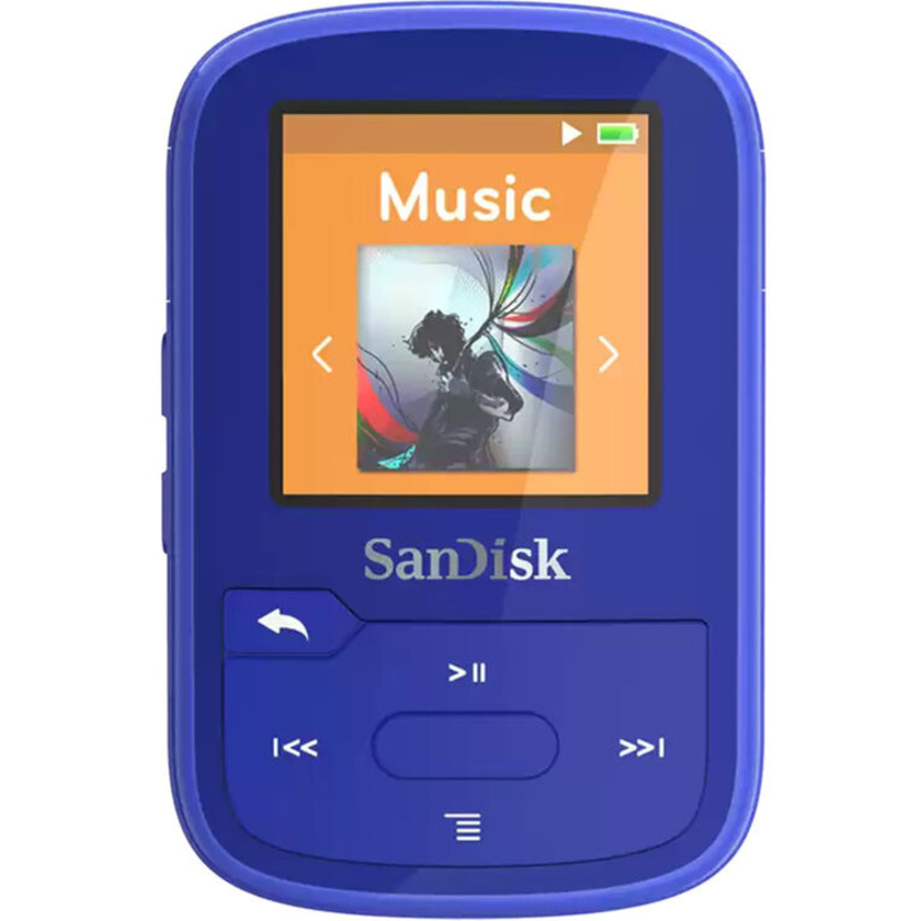 SanDisk 32GB Clip Sport Plus MP3 Player (Blue) - Open Box