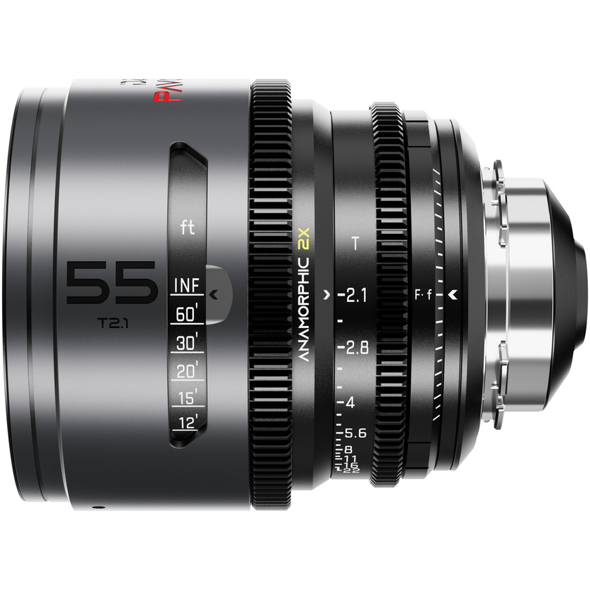 DZOFilm PAVO 55mm T2.1 2x Anamorphic Prime Lens (Neutral Coating, PL/EF Mount, Feet)