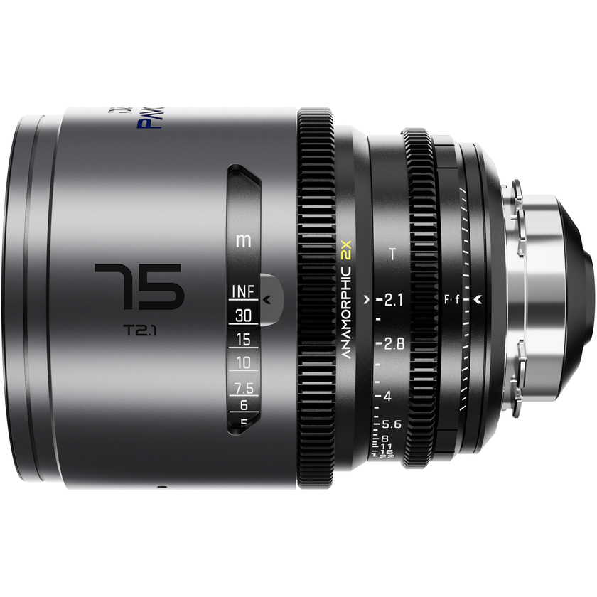 DZOFilm PAVO 75mm T2.1 2x Anamorphic Prime Lens (Blue Coating, PL/EF Mount, Meters)