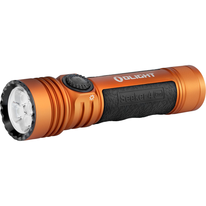 Olight Seeker 4 Pro Rechargeable LED Flashlight (Cool White LED, Orange)