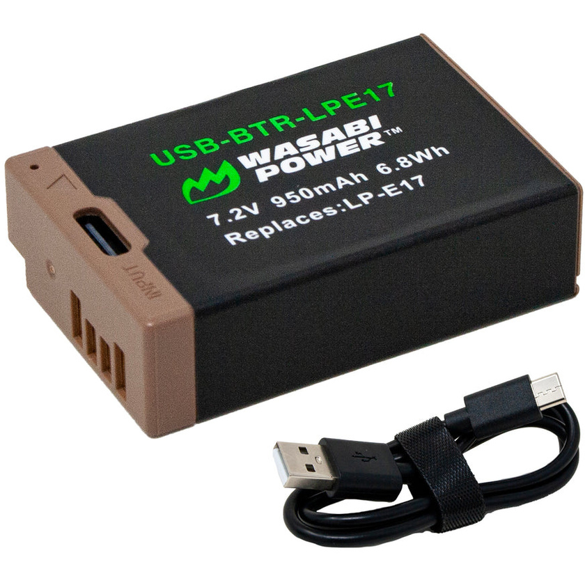 Wasabi Power LP-E17 Battery (USB-C Charging)