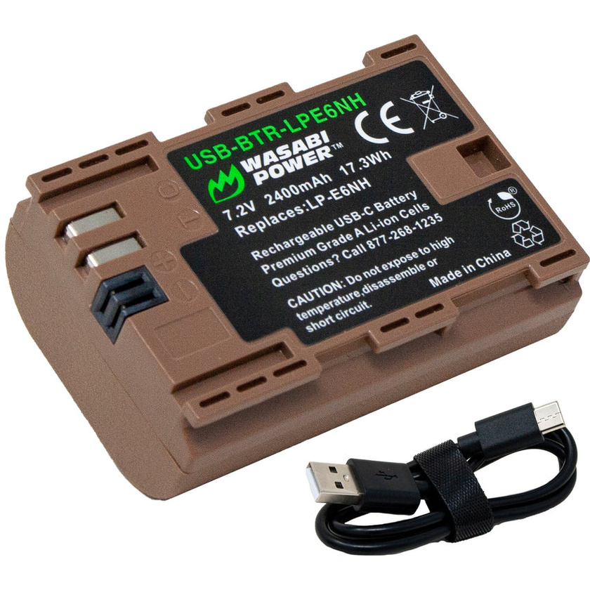 Wasabi Power LP-E6NH Canon Battery (USB-C Charging)