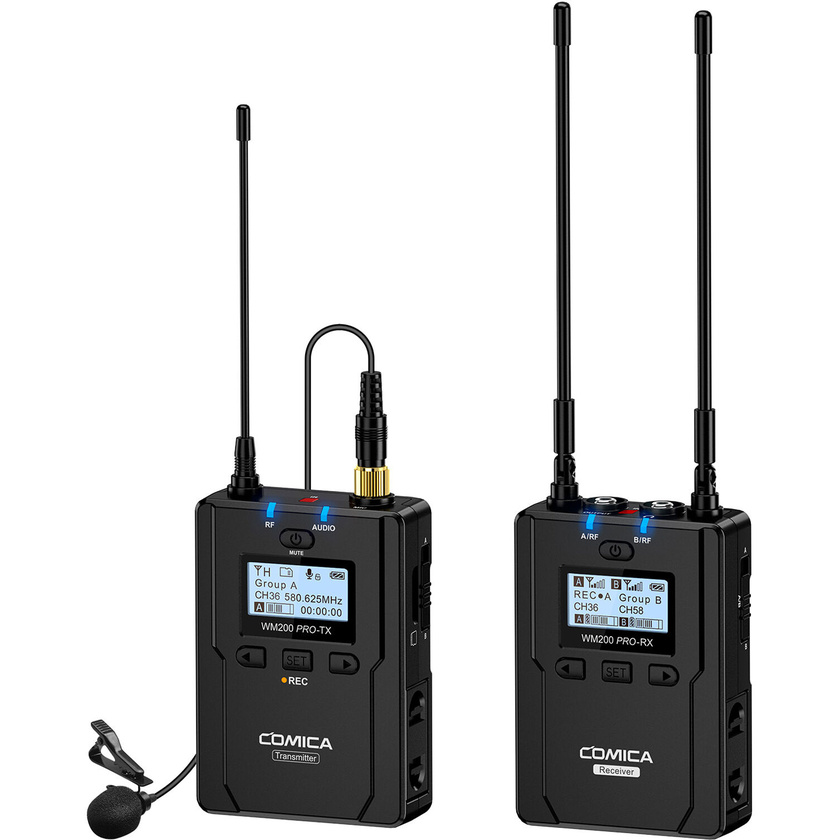 Comica Audio CVM-WM200C PRO Camera-Mount Wireless Microphone System (534 to 589 MHz)