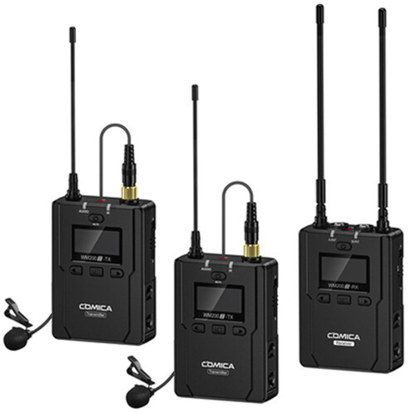 Comica Audio CVM-WM200IIA UHF 2-Person Wireless Lavalier Microphone System (534 to 589 MHz)