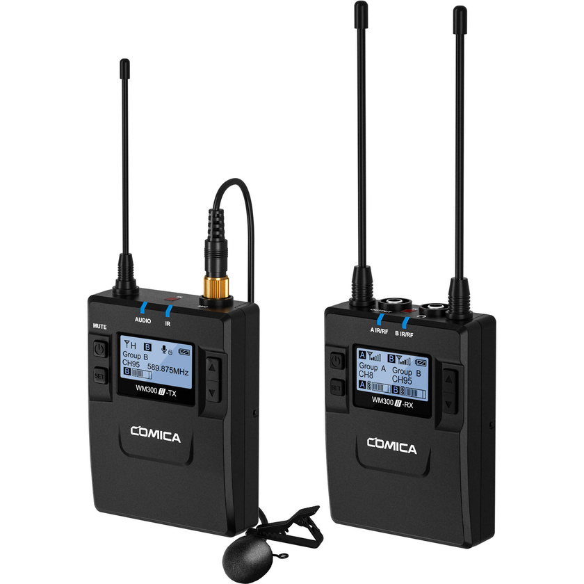 Comica Audio WM-300IIC UHF Wireless Lavalier Microphone System (534 to 589 MHz)