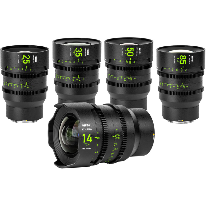 NiSi ATHENA PRIME T2.4/1.9 Full-Frame 5-Lens Kit (G Mount, No Drop-In Filters)