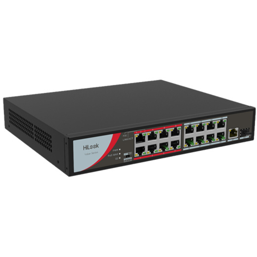 HiLook NS-0318P-130 16 Port 10/100 Fast Ethernet Unmanaged POE Switch