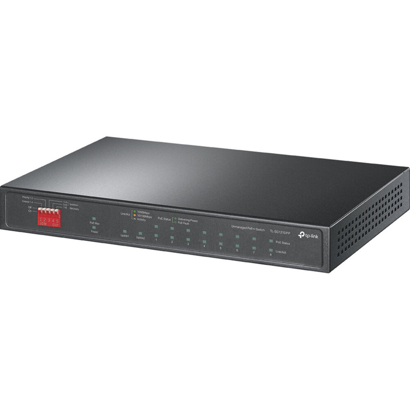 TP-Link TL-SG1210PP 10-Port Gigabit PoE+ / PoE++ Compliant Unmanaged Network Switch