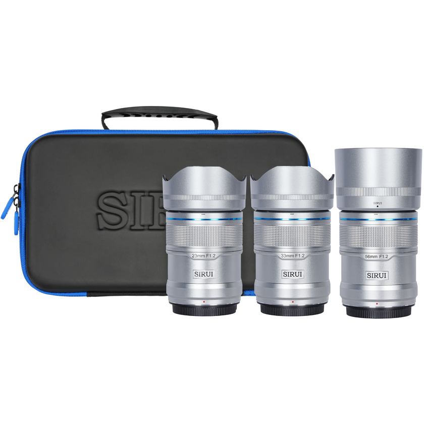 Sirui Sniper 23mm, 33mm and 56mm Lens Bundle (X Mount, Silver)