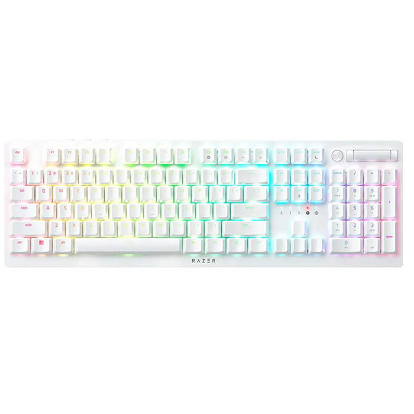 Razer DeathStalker V2 Pro Gaming Keyboard (Clicky, White)