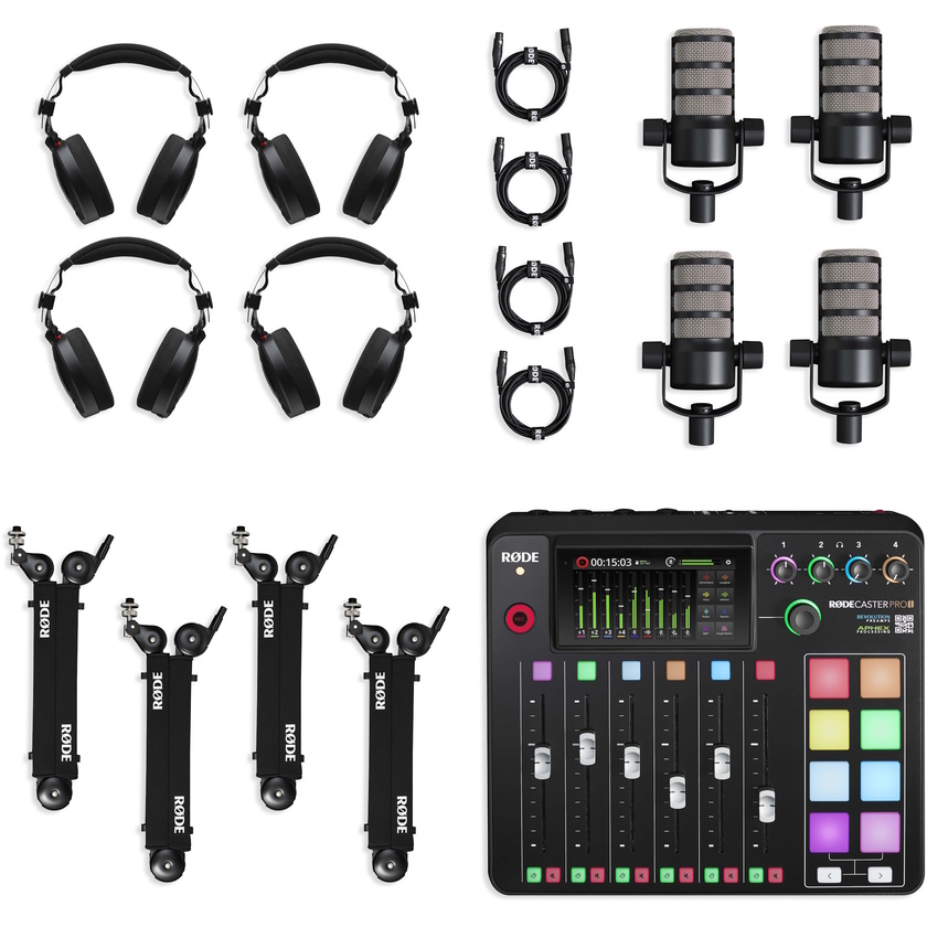 RODE RODECaster Four-Person Podcasting Bundle