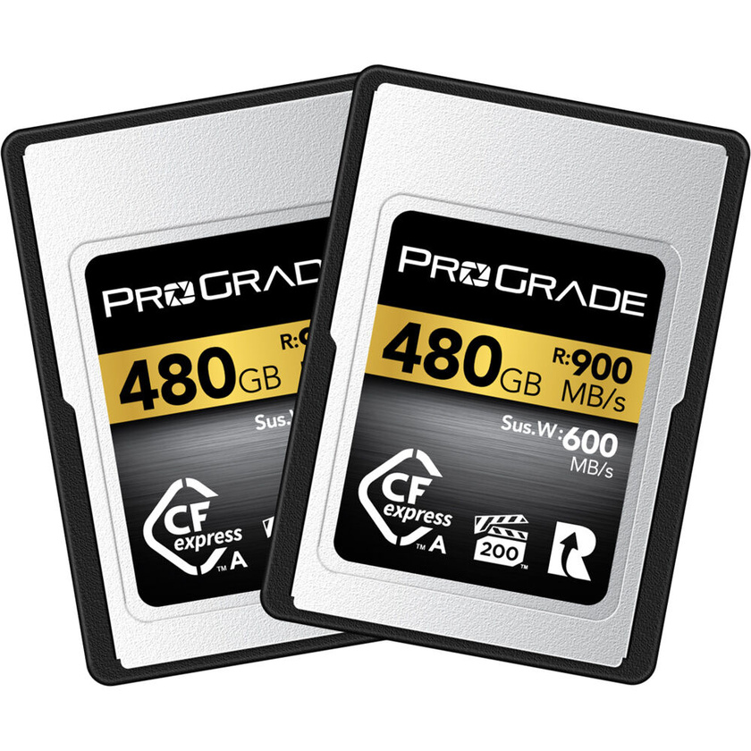 ProGrade Digital 480GB CFexpress 2.0 Type A Gold Memory Card (2-Pack)