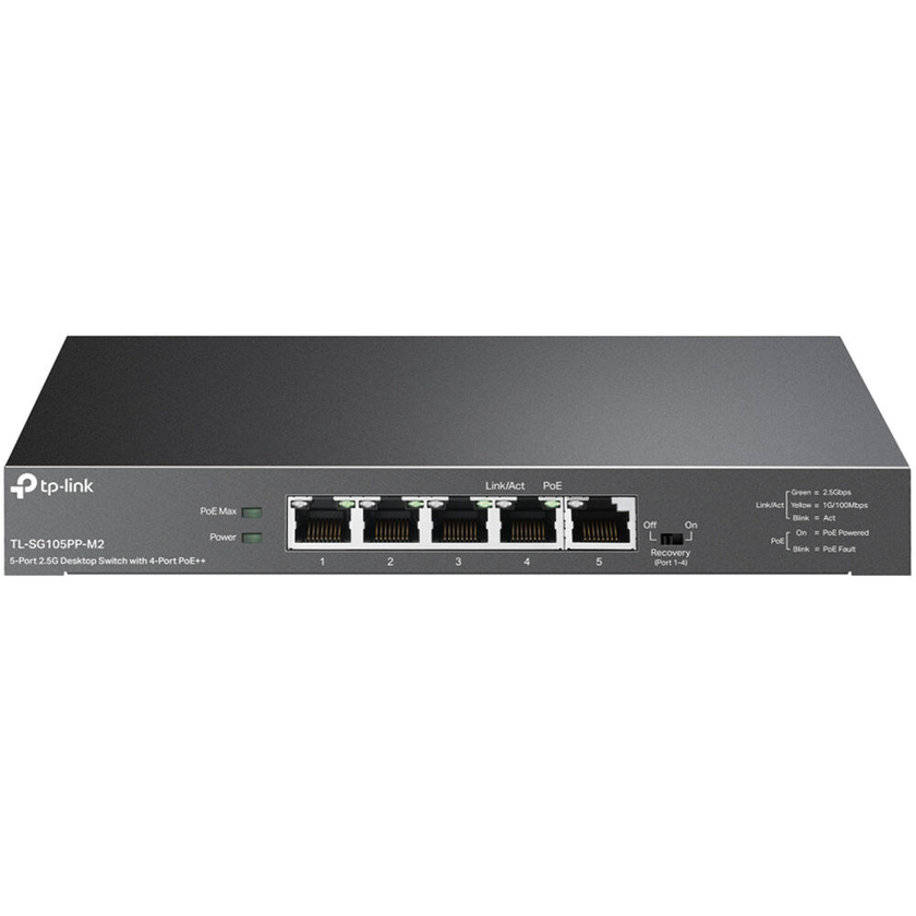 TP-Link TL-SG105PP-M2 5-Port 2.5G PoE++ Compliant Unmanaged Network Switch