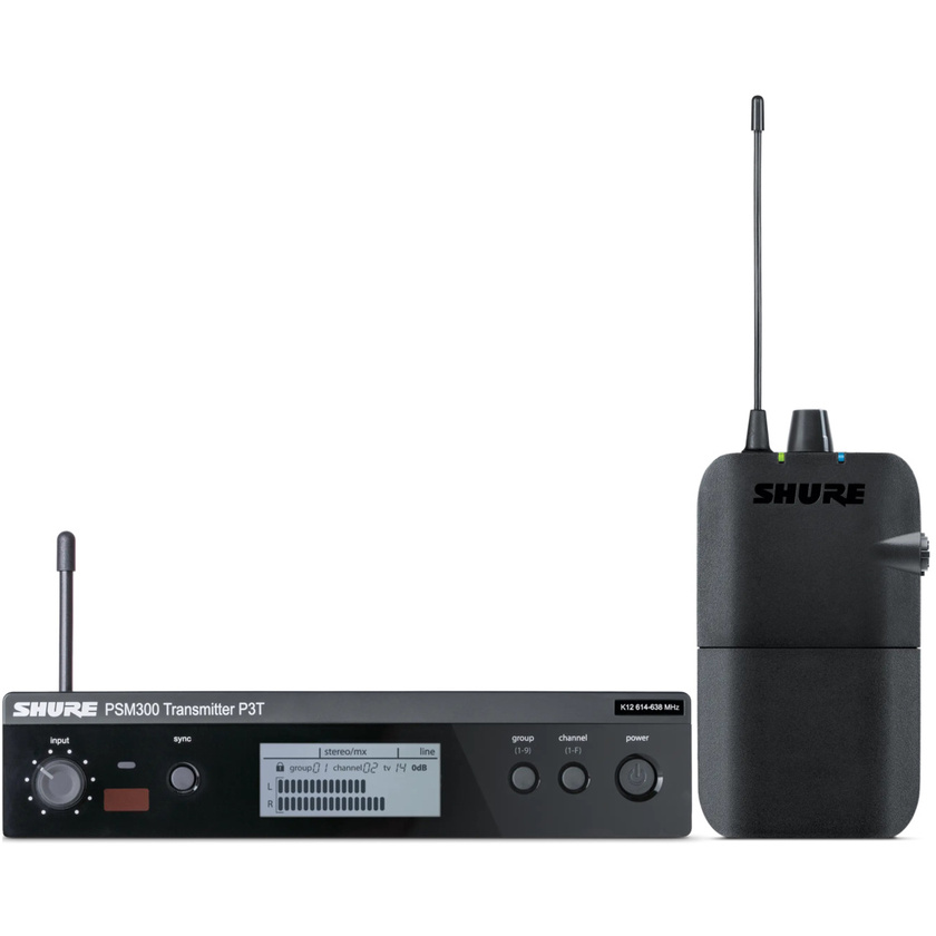 Shure P3TR PSM 300 Wireless In-Ear Monitoring System (J13: 566 - 590 MHz)