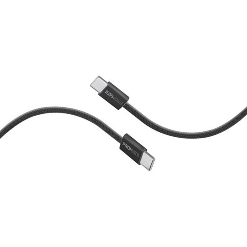 Promate EcoLine USB-C to USB-C Braided Cable (Black, 2m)