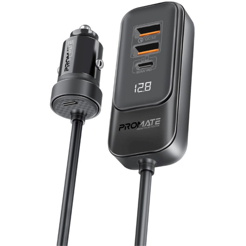 Promate GearHub 120W RapidCharge Car Charger