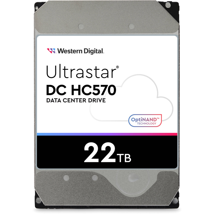 Western Digital 22TB Ultrastar 7200 rpm SATA 3.5" Internal Data Center HDD
