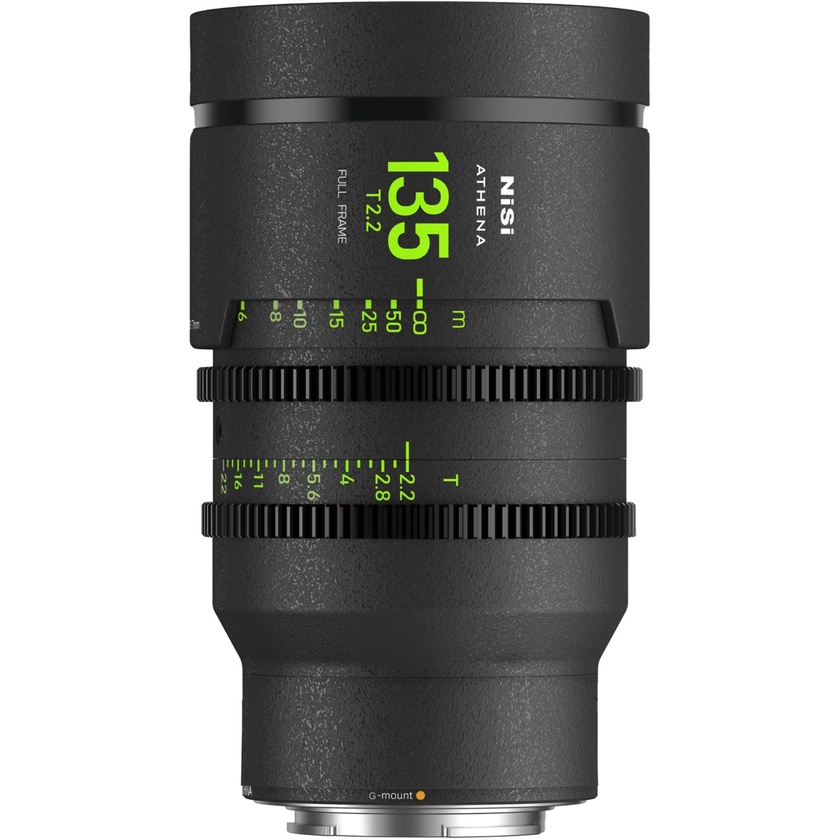NiSi ATHENA PRIME 135mm T2.2 Full Frame Cinema Lens (G Mount, No Drop In Filter)