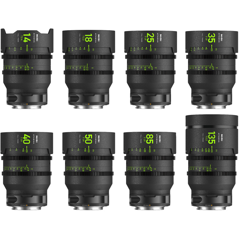 NiSi ATHENA PRIME Full Frame Cinema 8 Lens Master Kit (RF Mount)