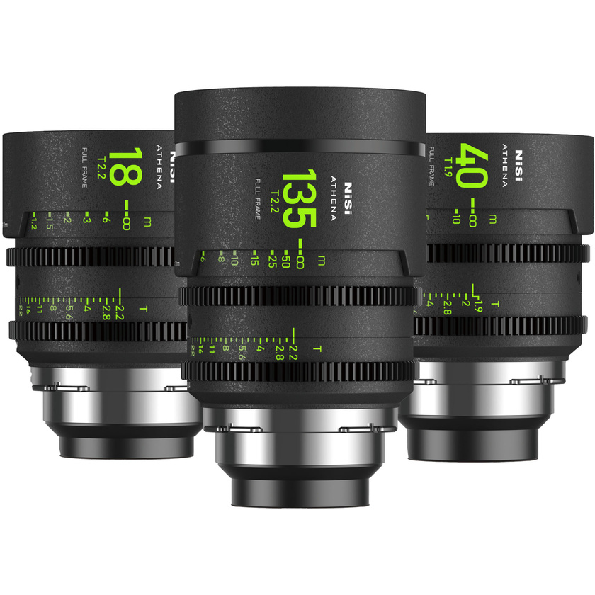 NiSi ATHENA PRIME Full Frame Cinema 3 Lens Add-On Kit (PL Mount)