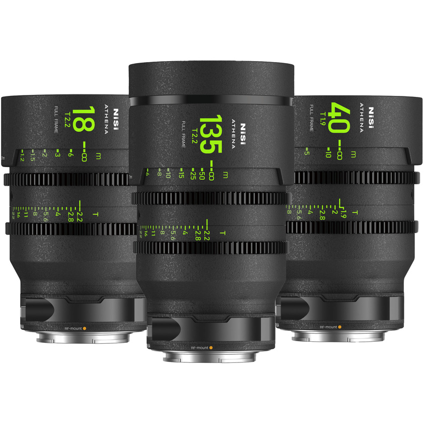 NiSi ATHENA PRIME Full Frame Cinema 3 Lens Add-On Kit (RF Mount)