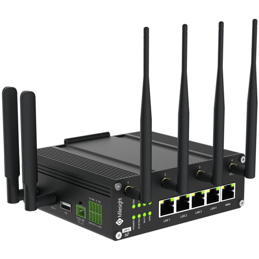 Milesight UR75 5G/4G/LTE Cellular 5 Port Gigabit PoE Router