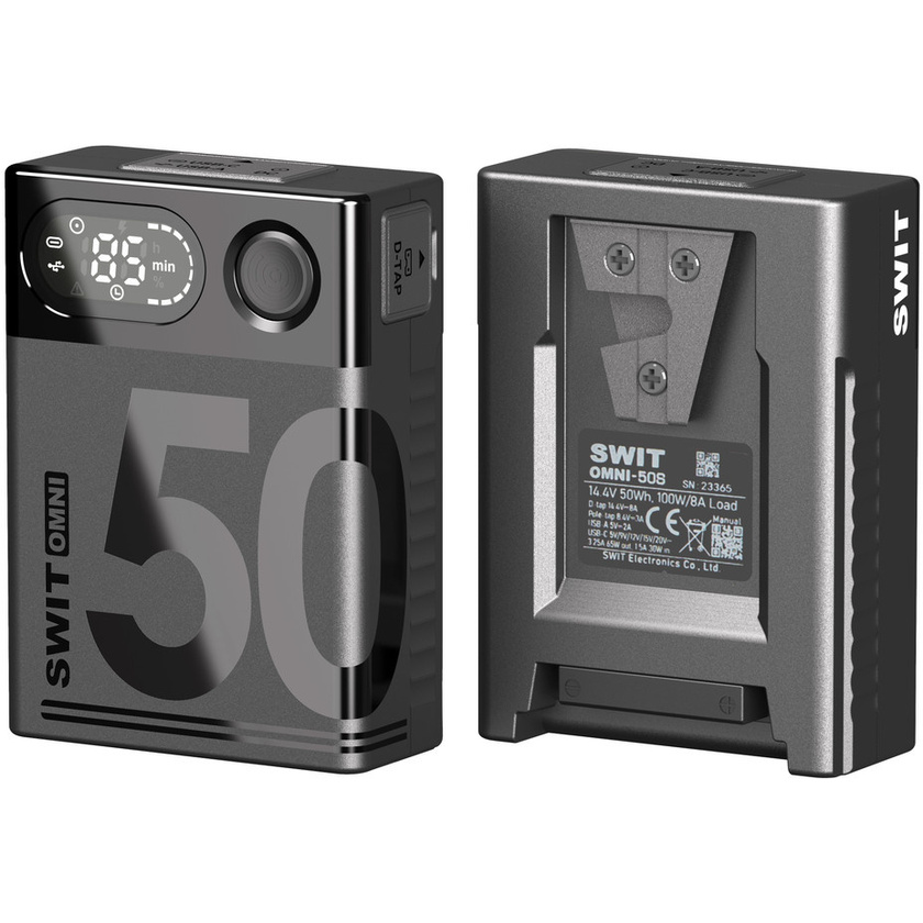 SWIT OMNI-50S Pocket V-Mount Lithium-Ion Battery