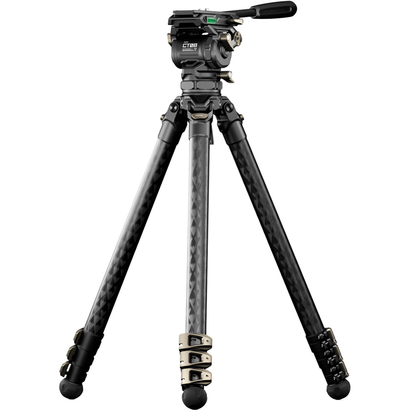 Tilta 75mm Cine Fluid Head with 3-Stage Carbon Fibre Tripod System (8kg Load, Space Grey)