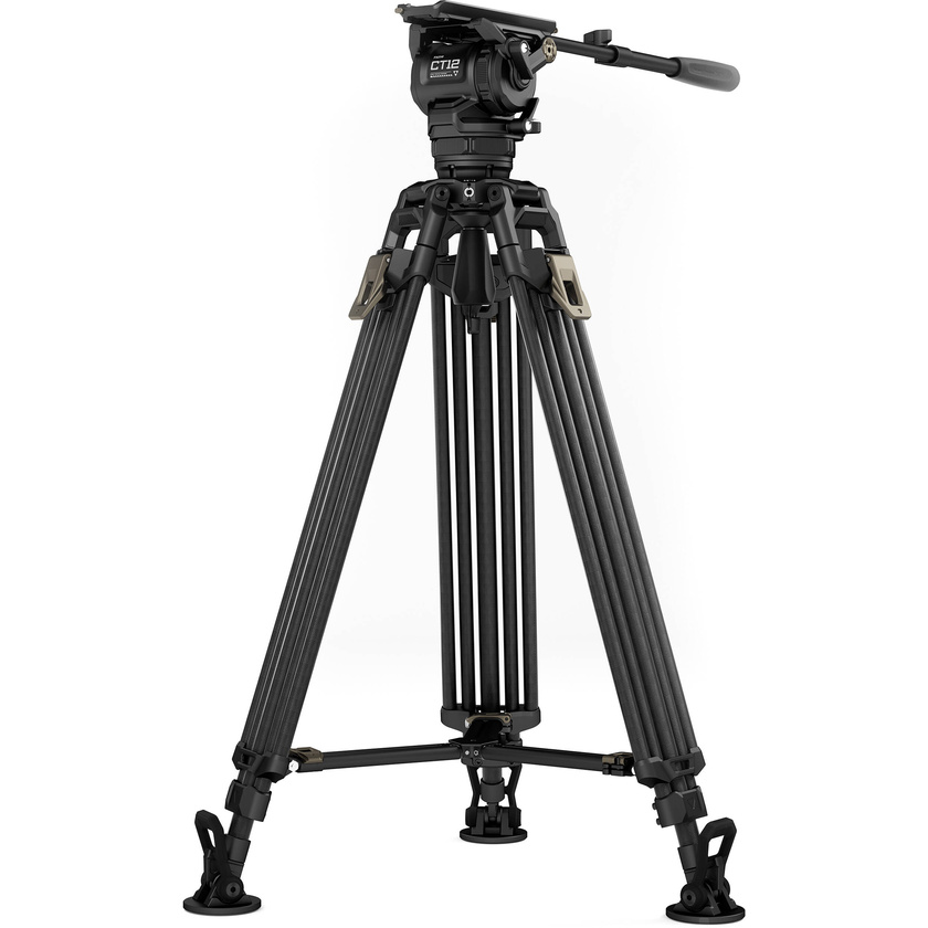 Tilta CT12 75mm Cine Fluid Head With 2-Stage One-Touch Carbon Fibre Tripod System (12kg, Space Grey)