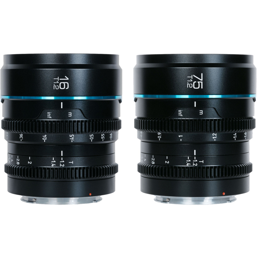 Sirui Nightwalker 16mm & 75mm T1.2 S35 Cine 2-Lens Set (E-Mount, Black)