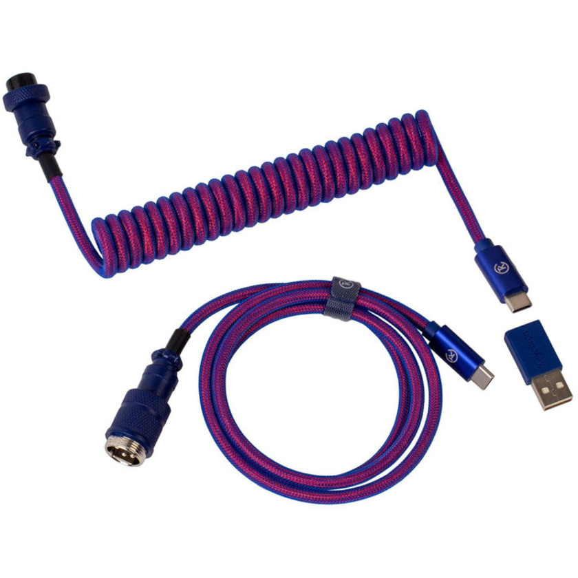 Keychron Premium Coiled Aviator Cable (Purple)