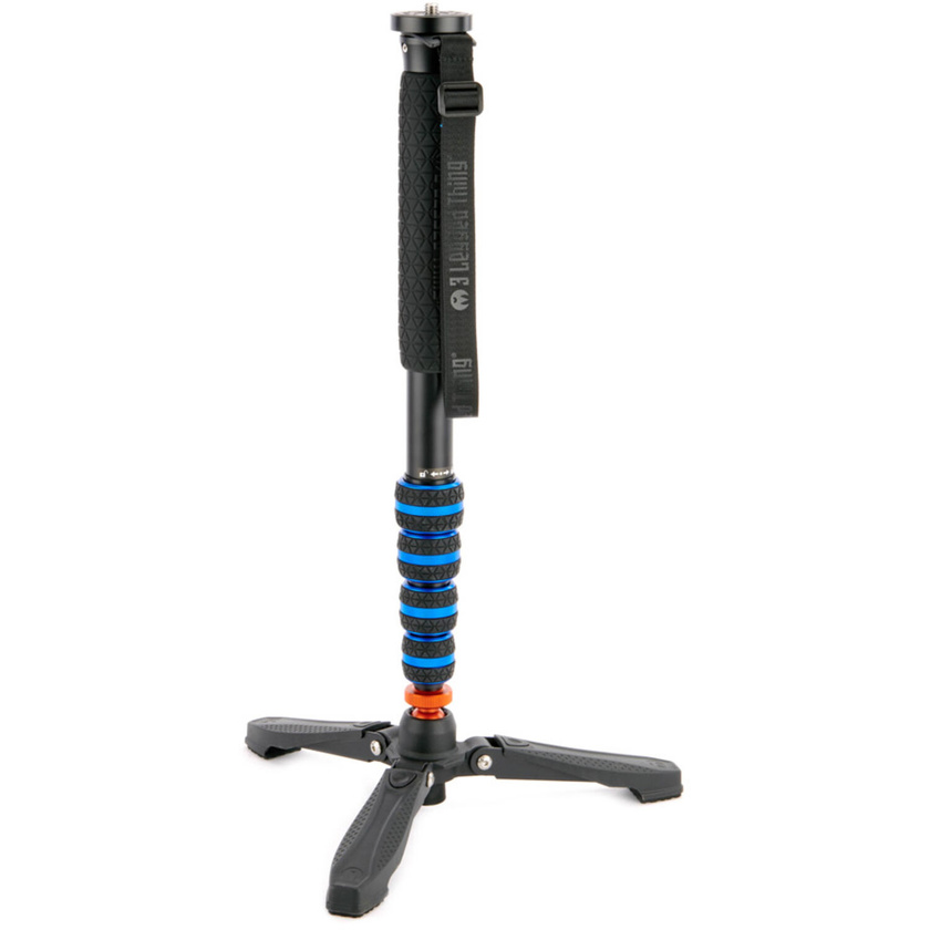 3 Legged Thing Taylor 2.0 5-Section Magnesium Alloy Monopod with DocZ Foot Stabilizer Kit (Blue)