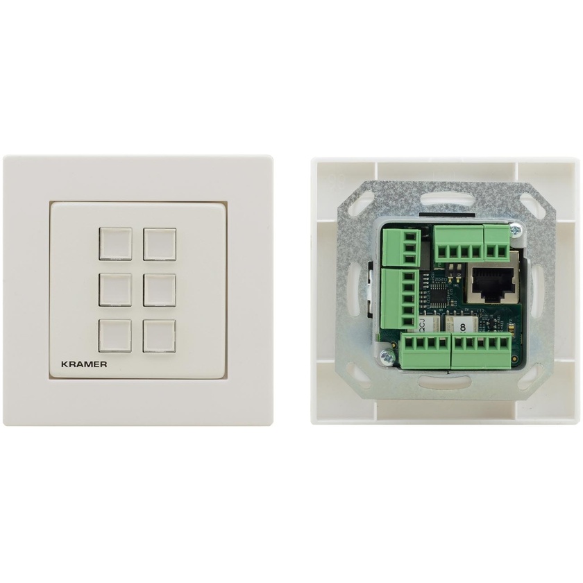 Kramer RC-206 6-Button I/O Control Keypad (White) (EU/UK)